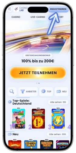 Fishin Frenzy Casino Registrierungsseite mit Anmelden-Button