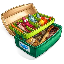 Fishin Frenzy Angelkoffer Symbol Gewinn