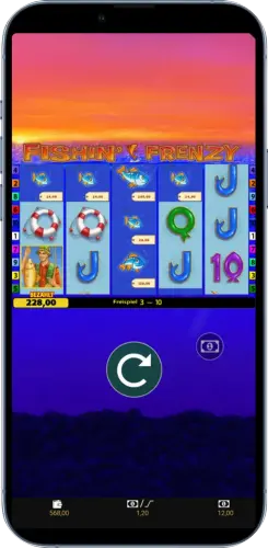 Fishin Frenzy App Freispiele mit 228 Euro Gewinn