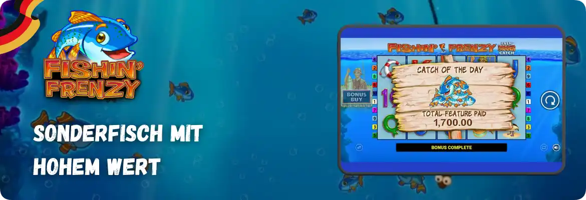 Fishin Frenzy Big Fish Bonus Sondersymbol Freispiele