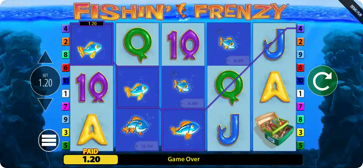 Fishin Frenzy Thema Angelküste britisches Design